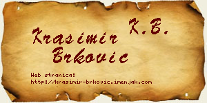Krasimir Brković vizit kartica